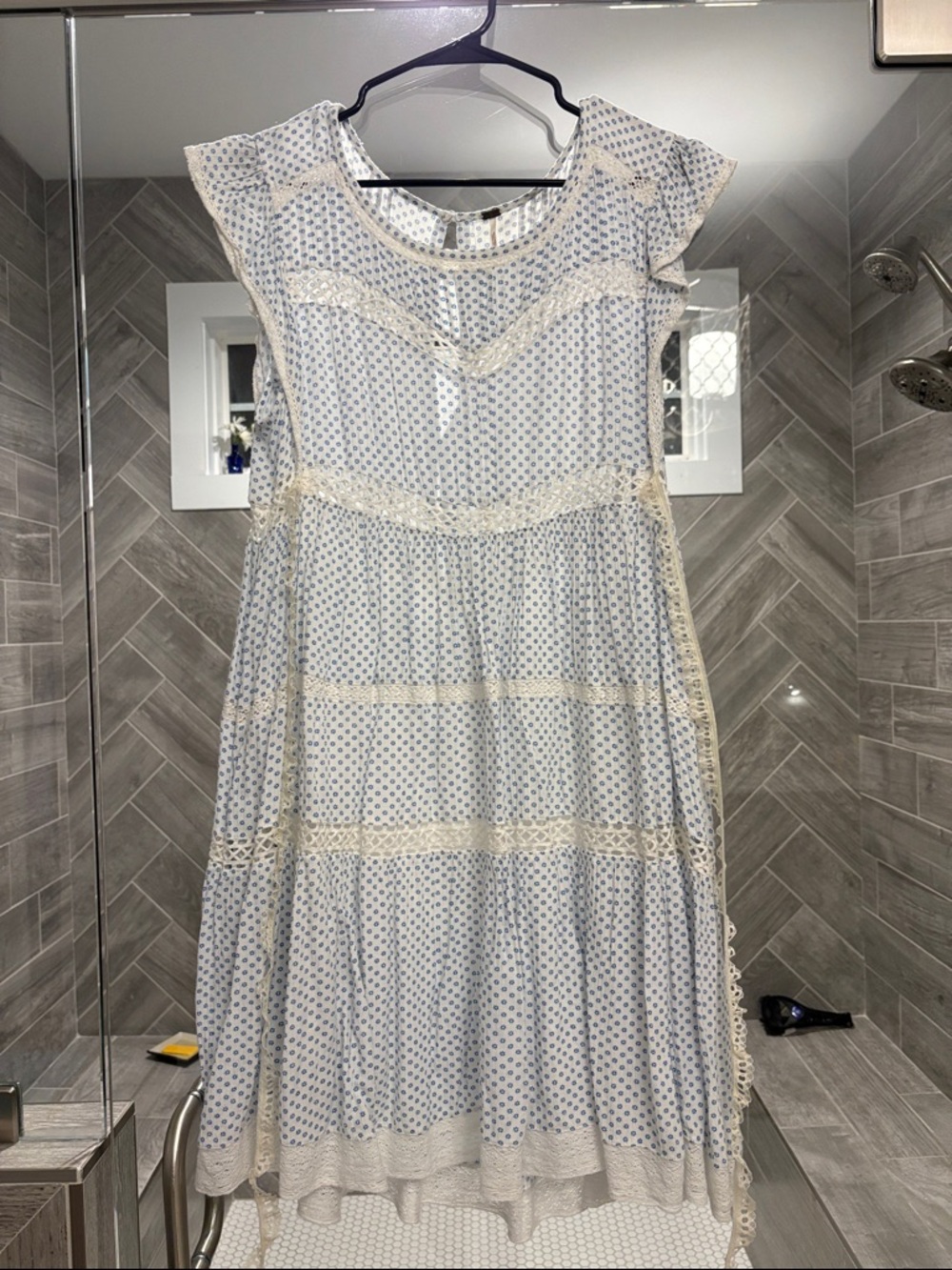 Free People Blue and white Dress